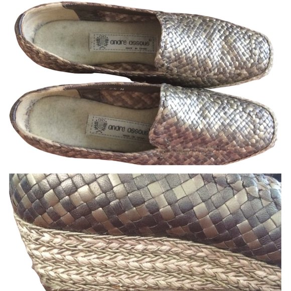 Andre Assous Spain espadrille wedge shoes  9.5 - Picture 1 of 10